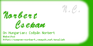 norbert csepan business card